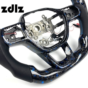 Volante de Fibra de Carbono Forjado Azul con Pantalla LED Personalizada para Honda Civic 11ª Generación 2021 2022 <span class=keywords><strong>2023</strong></span> 2024 - Product Image 5