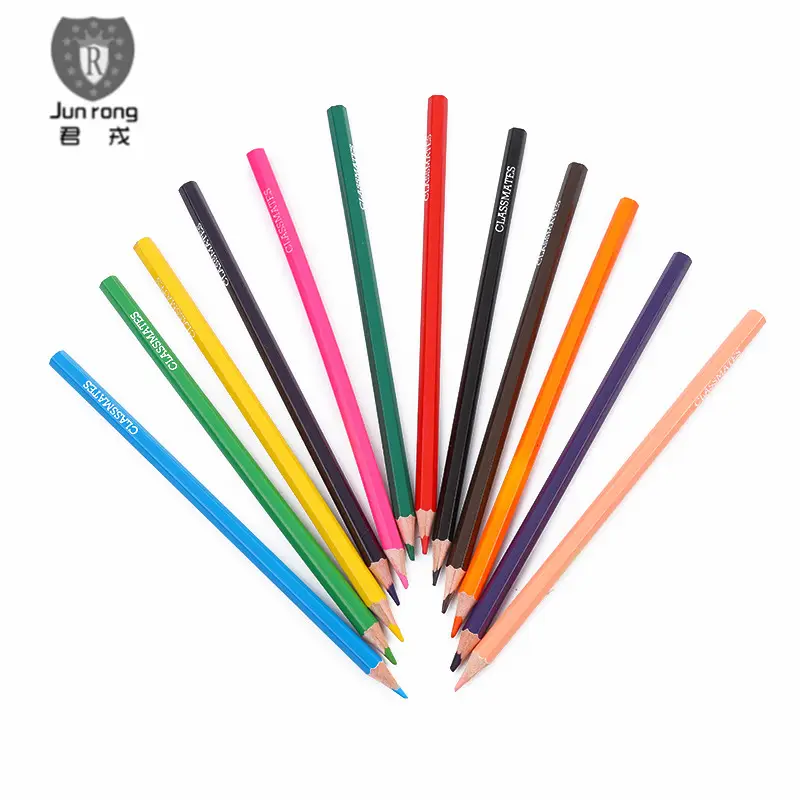 Renkli kurşun kalem seti özel logo ile kalemler çevre dostu promosyon kalem ambalaj