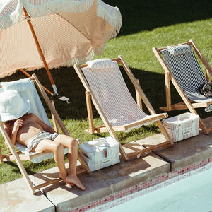 Gepersonaliseerde Custom Roze Premium Opvouwbare Houten Strand <span class=keywords><strong>Lounge</strong></span> Stoel Buiten Retro Opvouwbare Ligstoel Voor Kinderen - Product Image 1