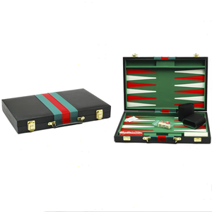 Tùy Chỉnh Da Hoa Chắp Vá Backgammon Cầm Tay Cờ Vua Backgammon Sang Trọng Da Bàn Cờ Với Dice PU Hộp Trò Chơi Thiết Lập - Product Image 5