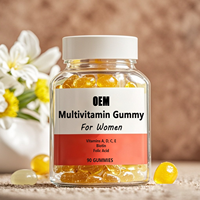 Suppléments alimentaires gommeux multivitamines quotidiens pour femmes OEM/ODM, vitamines A, D, C, E, biotine, acide folique, vitamine à mâcher pour adultes