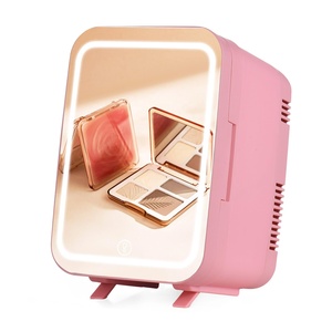 <span class=keywords><strong>Mini</strong></span> Refrigerador Eléctrico Portátil de 4L, Color Rosa, con Puerta de Espejo, Intensidad de Luz Ajustable, Bajo Nivel de Ruido, <span class=keywords><strong>para</strong></span> Uso en Hoteles, Ahorro de Energía - Product Image 5