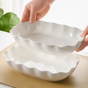 Nouvelle assiette à <span class=keywords><strong>poisson</strong></span> en céramique créative de 10 pouces, <span class=keywords><strong>plat</strong></span> rectangulaire haut de gamme pour la cuisson à la vapeur du <span class=keywords><strong>poisson</strong></span>, vaisselle de table domestique - Product Image 1