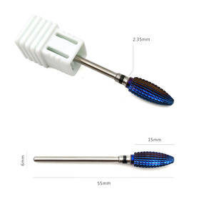 HYTOOS Viola Rivestimento In Carburo di Tungsteno Punte di Trivello del Chiodo 3/32 "Rotary Burr <span class=keywords><strong>Manicure</strong></span> Punte Nail Drill Accessori Fresa - Product Image 3