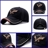 Gorra de béisbol personalizada 100% algodón con logotipo bordado en oro, 6 paneles, para hombre y mujer, con correa trasera ajustable.