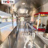 Food Truck Remorque de Restauration Mobile avec Fours, Restaurant Moderne, Café, Snacks Préfabriqués, Remorques de Restauration Rapide Entièrement Équipées, Approuvées aux États-Unis