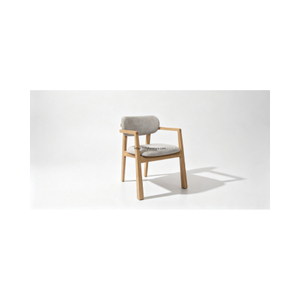 Silla de Comedor Moderna de Estilo Escandinavo, de Madera, con Tapicería de Tela y Reposabrazos, para el Hogar - Product Image 3