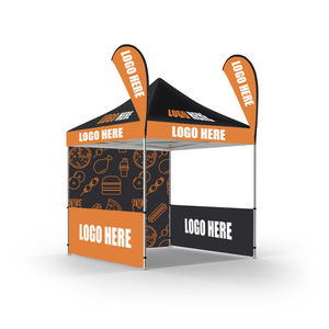 Heavy Duty Waterproof Custom Pop Up <b>Tent</b> ODM, Brand Printed <b>Canopy</b> With Flags For Outdoor Brand Activation Events - Product Image 3
