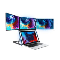 Moniteur portable 15,6 pouces IPS 1080P avec interface Type C, haut-parleurs intégrés, extension d'écran triple