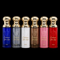 Flacon vaporisateur de toilette transparent de 30 ml et 50 ml avec bouchon en forme de boule personnalisé