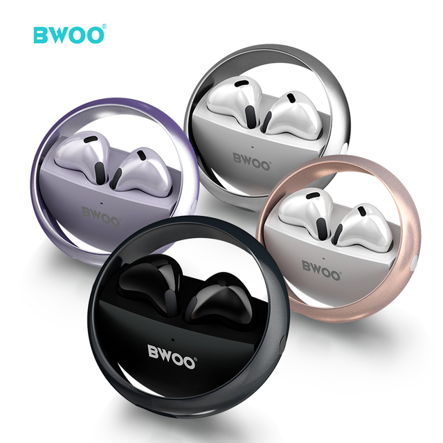 BWOO High Quality Stereo TWS True Gaming Wireless Earphone BT 5.1 Noise Cancelling In-ear Custom Headphones Earbuds With Logo