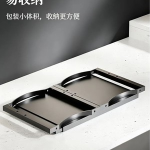 Étagère de cuisine extensible Masayoshi à 2 niveaux en acier au carbone, support de rangement de bureau pour vaisselle et ustensiles - Product Image 2