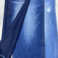 Tissu en denim de coton bleu foncé léger 5,2 oz 180 cm OA 73% coton 27% polyester Vente en gros pour jeans W2115