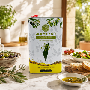 Bidon carré en métal de 5 L avec poignée pour huile d'olive, bidon vide de qualité alimentaire pour huile végétale comestible, impression personnalisée - Product Image 1