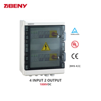 Boîtier de Combinaison Solaire DC Beny 4 Entrées 2 Sorties 32A 1000V IP65 CE 4 Chaînes Garantie 5 Ans Champ Ouvert
