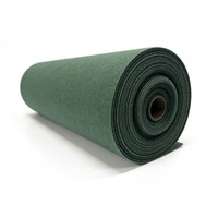 Tissu non tissé aiguilleté 100 % polyester respirant, indéchirable, écologique et durable, vert de Noël, pour tapis de fête