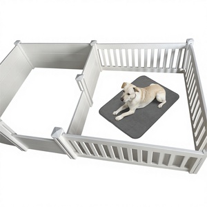 <span class=keywords><strong>Barrière</strong></span> pour animaux de compagnie à assembler librement, sans fermeture requise, pour une utilisation en intérieur, pour chiens et chats de petite/moyenne taille GC0070 - Product Image 1