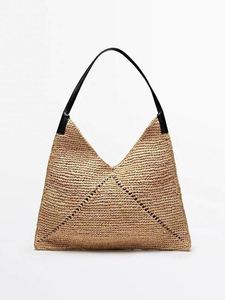 High Quality Women Raffia Straw <b>Bag</b> Large Capacity Single Shoulder Woven Holiday Beach <b>Bag</b> - Product Image 6
