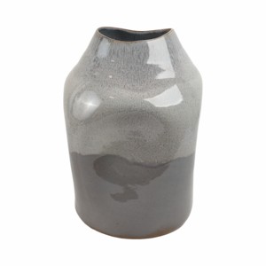 Vaso moderno in terracotta lucida con morbidi accenti curvi per soggiorno, decorazione per la casa, vaso da tavolo - Product Image 4