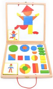 <span class=keywords><strong>Blocchi</strong></span> Puzzle giocattolo Tetra in legno <span class=keywords><strong>blocchi</strong></span> schizzo giocattolo creativo blocco di costruzione giocattoli in legno forme magnetiche - Product Image 2