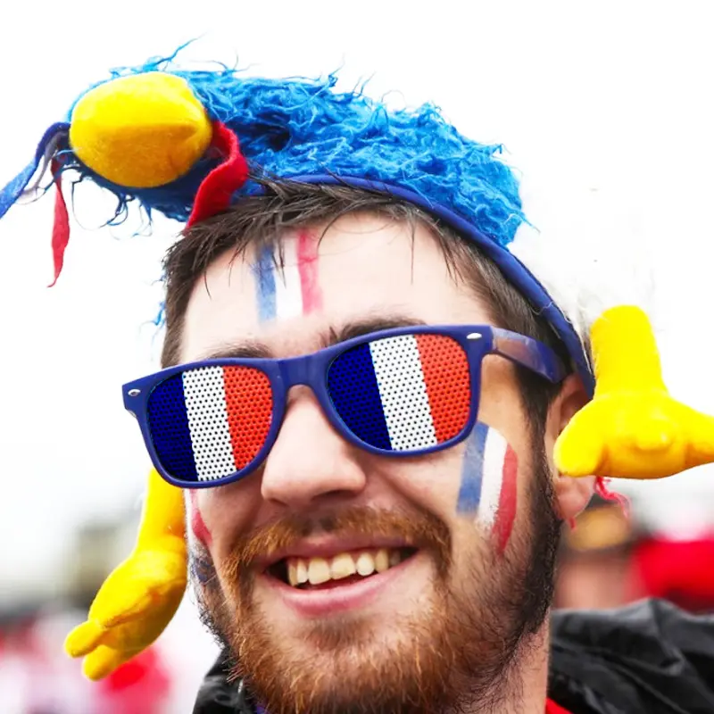 Niños bandera pegatina fiesta accesorios preomotion hombres gafas de sol Copa del Mundo bandera regalo gafas de sol