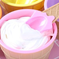 Bol à crème glacée créatif et mignon, en plastique rond, vaisselle pour enfants