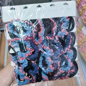 Élastique à cheveux Scrunchie en matériaux mixtes, haute élasticité, usage quotidien, couleur aléatoire, origine Jinhua, Printemps 2025 - Product Image 3