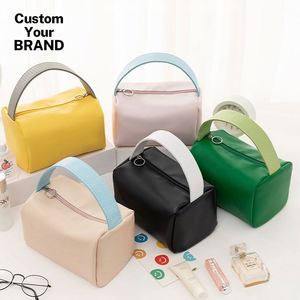 Customized Embroidery Logo Portable Oxford New Light Beauty Travel <b>Toiletry</b> Zipper Organizer Makeup Bag - Product Image 1