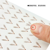 TG 80 pièces par feuille, ailes de moustique bioniques transparentes autocollantes, accessoires de montage de leurres de pêche à la mouche DIY