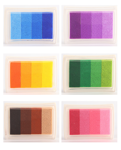 Vente flash : Tampons d'encre pour scrapbooking DIY, 4 couleurs dégradées, pigment de qualité supérieure, artisanat, encre non toxique, <span class=keywords><strong>tampon</strong></span> d'encre pour empreintes digitales, jouet pour enfants - Product Image 2
