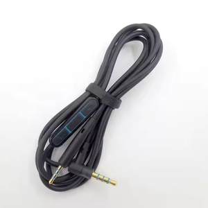 Bleu 3.5mm Jack Gaming Casque Câble Audio Bouton De Contrôle Du Volume Veste En PVC Compatible QC25/<span class=keywords><strong>QC35</strong></span>/OE2/LIVE2 4K Résolutions Voiture - Product Image 3