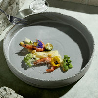 Assiettes à manger profondes en céramique Fine personnalisée, assiettes à salade et à pâtes en porcelaine italienne en vrac