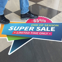 Autocollants de sol en vinyle personnalisés, antidérapants, autocollants adhésifs avec impression UV et options de taille personnalisées, directement de l'usine