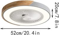 Lustre LED moderne de luxe avec télécommande, plafonnier en acrylique, pales de ventilateur ABS de 21 pouces pour la décoration intérieure