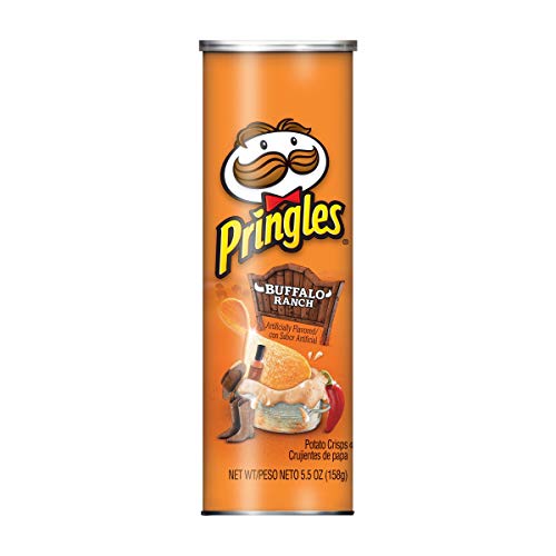 Чипсы для Картофельных Чипсов Pringles, со вкусом буйволиного ранчо, банка 5,5 унций
