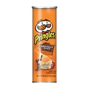 Chips de chips de pommes de terre Pringles, saveur Buffalo Ranch, boîte de 5.5 oz