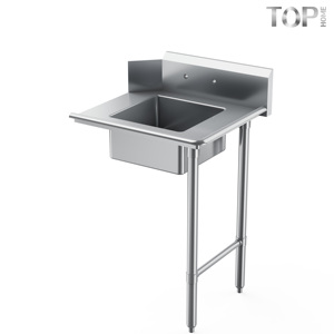 Fregadero Comercial <span class=keywords><strong>de</strong></span> Acero Inoxidable 18/304 <span class=keywords><strong>de</strong></span> Alta Resistencia con Compartimentos y Pre-Lavado, 48"L x 30-3/8" x 46-1/4", Acabado Pulido para <span class=keywords><strong>Cocina</strong></span> <span class=keywords><strong>de</strong></span> Restaurante - Product Image 1