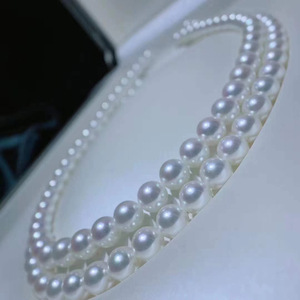 Collar de Perlas de Agua Dulce Blancas Naturales, Perfectamente Claras, Elegante, Versátil, de Lujo Discreto, Regalo para Mamá, Nuevo para Mujer - Product Image 1