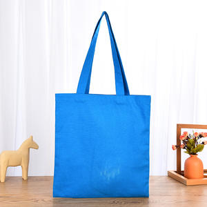 Sac fourre-tout en toile de coton de couleur unie personnalisable imprimé Sac à main en toile Sac à bandoulière en toile simple Sac à provisions - Product Image 3