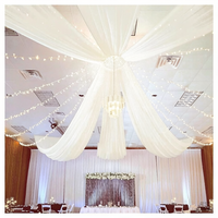 Voilage en mousseline pour plafond, accessoires de photographie de mariage, décoration de fond pour fêtes et mariages, livraison rapide