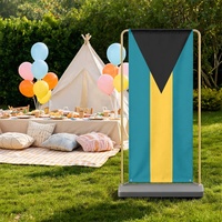 Drapeau national des Bahamas personnalisé en polyester, pliable, multi-tailles, pour fêtes, cabines photo et décoration murale domestique