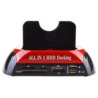 Station d'accueil USB 2.0 tout-en-un 2026 pour disques durs 2,5'' et 3,5'' double SATA – Base de lecteur de disque USB vers SATA double disque – Chargeur USB d'usine