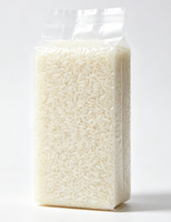 Sachet sous vide transparent de qualité alimentaire pour briques de riz, en PA/PE Nylon, thermoscellable, pour l'emballage de 1kg, 2kg, 5kg de riz en grains