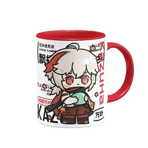 Personalizar para Furina <span class=keywords><strong>Hu</strong></span> <span class=keywords><strong>Tao</strong></span> Kaedehara <span class=keywords><strong>Kazuha</strong></span> Xiao Klee juego Anime tazas café leche cerámica hecho a mano regalo esmaltado para - Product Image 3
