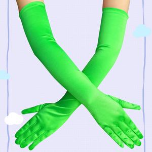 Gant de mariage de mariée 1920s Flapper <span class=keywords><strong>Gatsby</strong></span> Party Halloween Accessoire <span class=keywords><strong>Gants</strong></span> de danse en satin longs pour femmes - Product Image 5