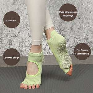 Manufacture Wholesales Ankle Barefoot-style Pull Tab Backless Non-<b>slip</b> Traction Sole Split <b>Half</b> Toe Athletic Fitness - Product Image 1