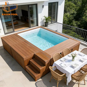 Jacuzzi de Fibra de Vidrio de Lujo, Piscina Pequeña, Spa, Piscina de Inmersión, Piscina Elevada de Fibra de Vidrio para Patio Trasero, Azotea o Exterior - Product Image 5