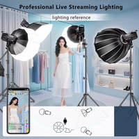 Lampe LED COB 120W pour photographie, streaming en direct, studio portable, éclairage vidéo, beauté, maquillage, diffusion sur smartphone
