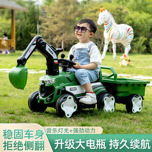 Excavadora Eléctrica de Juguete para Niños Dorgo con Cubo y Remolque, Vehículo de Construcción de Plástico Unisex para Niños - Product Image 5