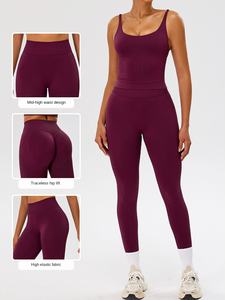 Pantalones de Yoga de Cintura Alta para Mujer, Sin Costuras, Levanta Glúteos, de Spandex/Nailon, Hasta el Tobillo, de Secado Rápido, para Deportes al Aire Libre - Product Image 3